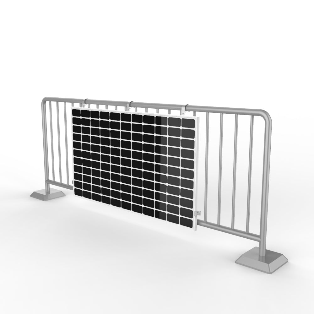 800W Balkonkraftwerk Plutus mit starrer Halterung für Gitterbalkon (Variante A) - Komplettset inkl. Solarmodule