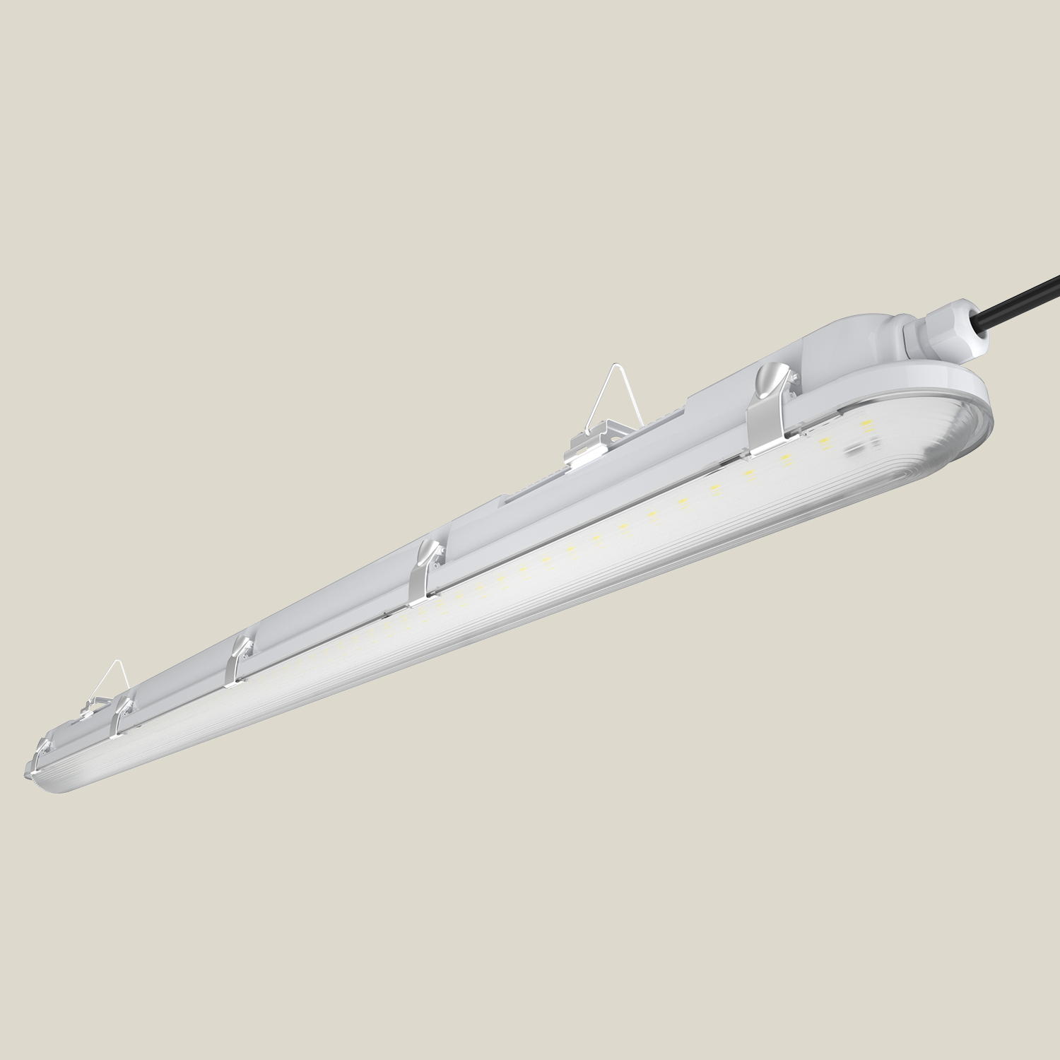 Engel Quinton LED Feuchtraumleuchte 60-150cm IP66 Effizient, Gleichmäßiges Licht mit 5 Jahren Garantie