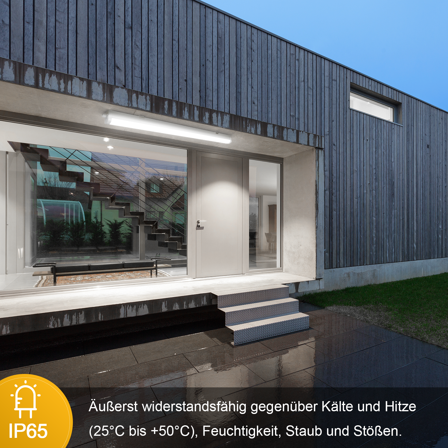 Engel Exton Plus LED Feuchtraumleuchte 60-150cm - IP65 Wasserdicht, Reihenschaltung  mit 5 Jahren Garantie