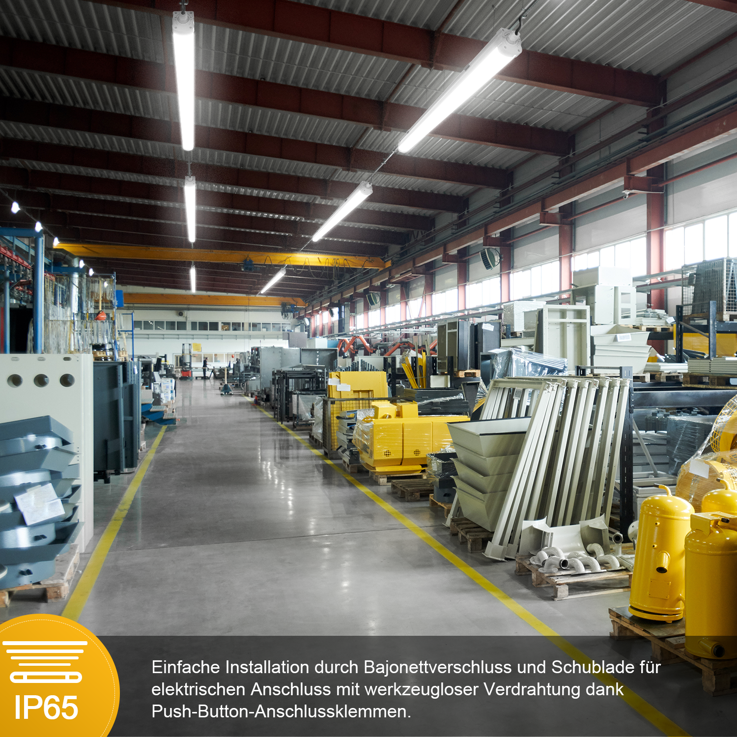 Engel Exton Plus LED Feuchtraumleuchte 60-150cm - IP65 Wasserdicht, Reihenschaltung  mit 5 Jahren Garantie