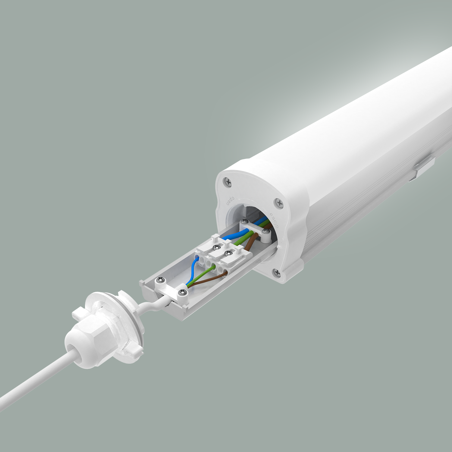Engel LED Feuchtraumleuchte 60-150cm - IP65 Wasserdicht, Reihenschaltung  mit 5 Jahren Garantie