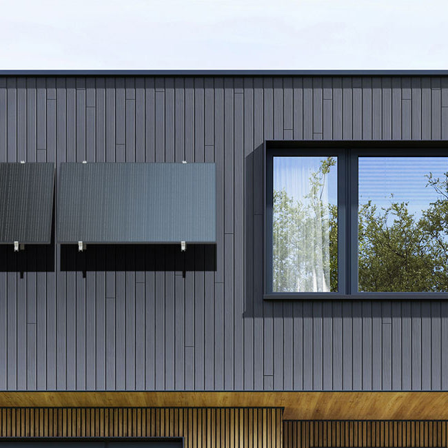 1 x Halterung-Set für ein Solarpanel mit Aufständerung bis 40° für Fassade/Wand (Variante B)