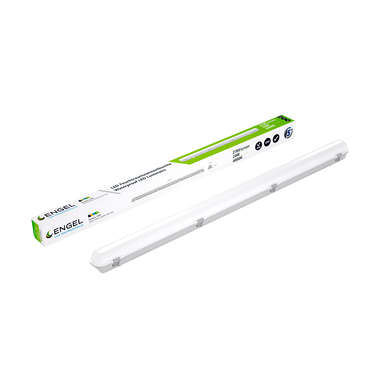 Engel Ventura – LED-Feuchtraumwannenleuchte IP65